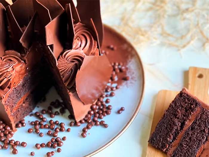 Torta de chocolate húmeda y esponjosa | Chocorecetas